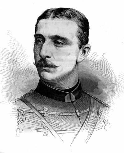 Retrato del Príncipe Eugenio Luis Napoleón, conocido como el "Príncipe Imperial", hijo de Napoleón III (1856-1879). Grabado en "Le Monde Illustré" n°1161 del 28 de junio de French School