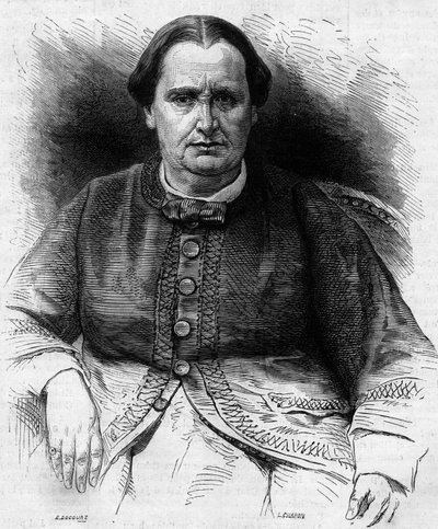 Retrato de la Princesa Elisa Napoleone Baciocchi (1806-1869), sobrina de Napoleón I. Grabado en 