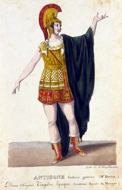 Retrato de Prosper Derivis (1808-1880) en el papel de Antígona en la tragedia lírica 