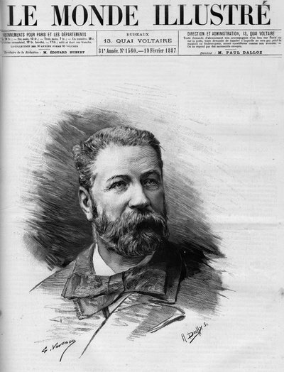 Retrato de Raoul Duval (1832-1887), abogado y diputado francés, en el Mundo Ilustrado 1887. de French School