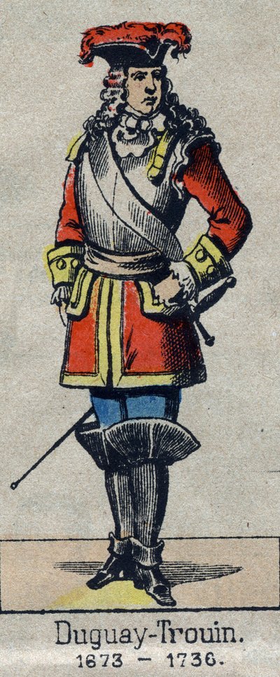 Retrato de René Duguay Trouin (Duguay-Trouin) (René Trouin du Gué llamado) (1673-1736) marinero francés. Imagen de Épinal de finales del siglo XIX. de French School
