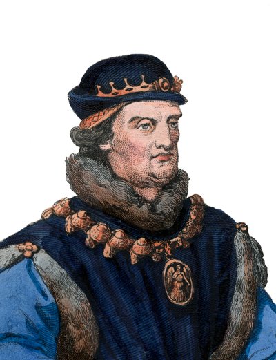 Retrato de René de Anjou, también conocido como el Rey René I de Nápoles (1409-1480) de French School