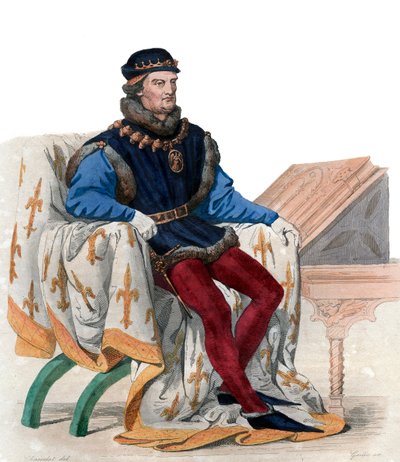 Retrato de René de Anjou, también conocido como el Rey René I de Nápoles (1409-1480) de French School