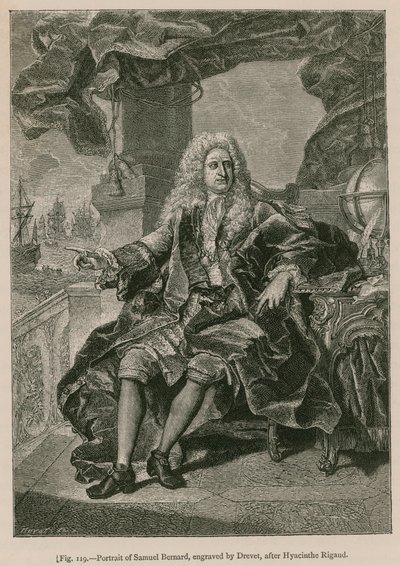 Retrato de Samuel Bernard, grabado por Drevet, después de Hyacinthe Rigaud de French School