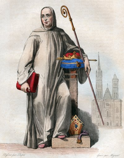 Retrato de Suger (1081-1151), abad e historiador francés de French School