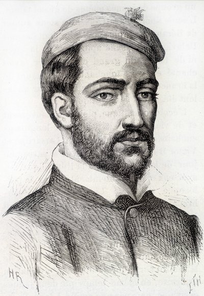 Retrato de Théodore Géricault, pintor francés (1791 - 1824) - en “La Historia de Francia” de Henri Martin de French School