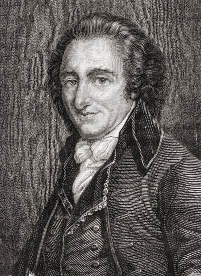 Retrato de Thomas Paine (1737-1809) de French School