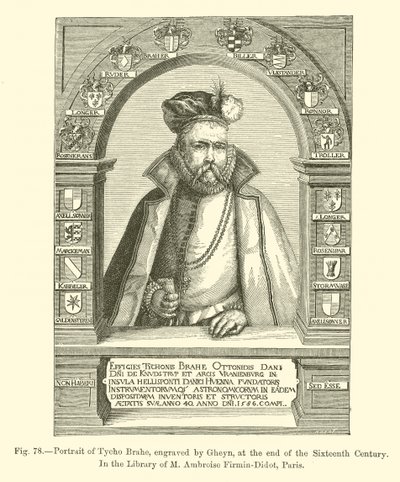 Retrato de Tycho Brahe, grabado por Gheyn, a finales del siglo XVI de French School