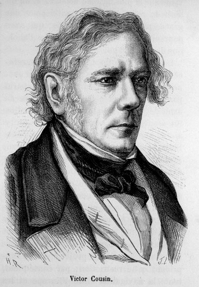 Retrato de Victor Cousin (1792 - 1867), filósofo francés - en “L