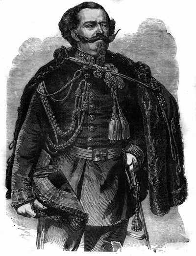 Retrato de Víctor Manuel (Vittorio Emanuele II di Savoia o Víctor-Emmanuel) de French School