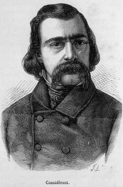 Retrato de Victor Recital (1808 - 1893) filósofo y economista francés - en "L