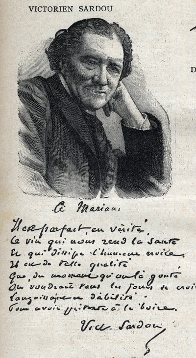Retrato de Victorien Sardou (1831-1908), dramaturgo, en "Le Petit Parisien". de French School