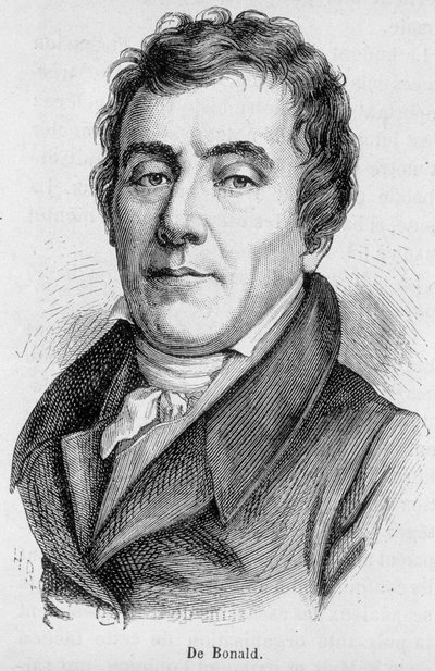 Retrato del Vizconde Louis de Bonald (1754 - 1840), escritor político francés - en “L