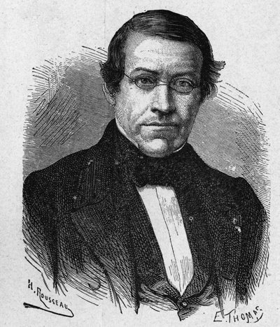 Retrato de Wheatstone (1802 - 1875), inventor en el campo de la telegrafía - en 