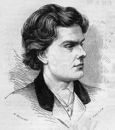 Retrato de Wilhelmy, violinista, a los 21 años en 1867. Grabado en “Le Monde Illustré” n°516 del 2 de marzo de French School