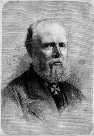 Retrato de Guillermo III (1817-1890), Rey de Holanda. Grabado en "Le Monde Illustré" n°1139 del 25 de enero de French School
