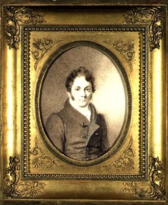 Retrato de un caballero con abrigo marrón de French School