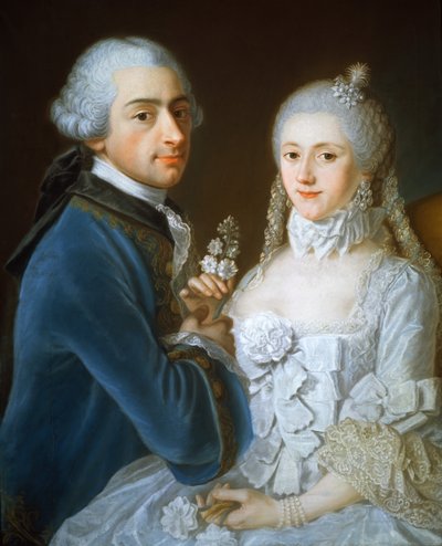 Retrato de una pareja casada, 1752 de French School