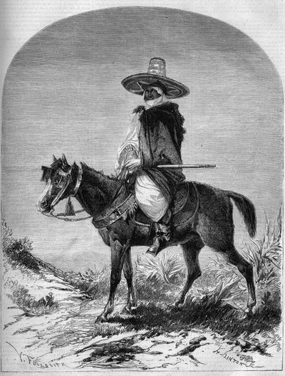 Retrato de un jinete árabe de la frontera de Marruecos de French School
