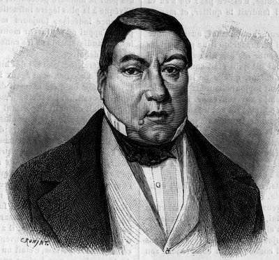 Retrato del comediante Moessard. Grabado en el ilustre diario “La jeunesse” de French School