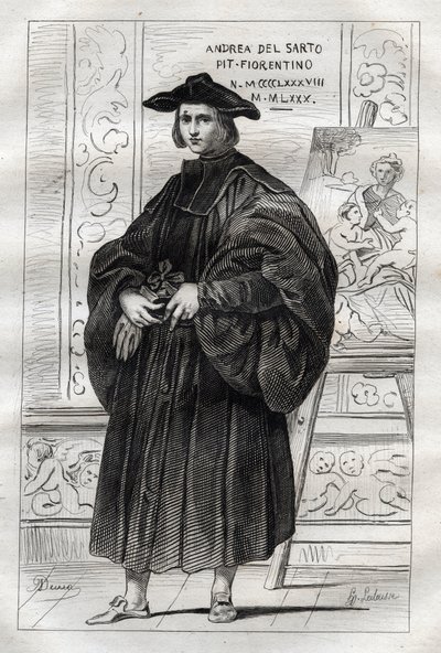 Retrato del pintor italiano Andrea del Sarto (Andrea d