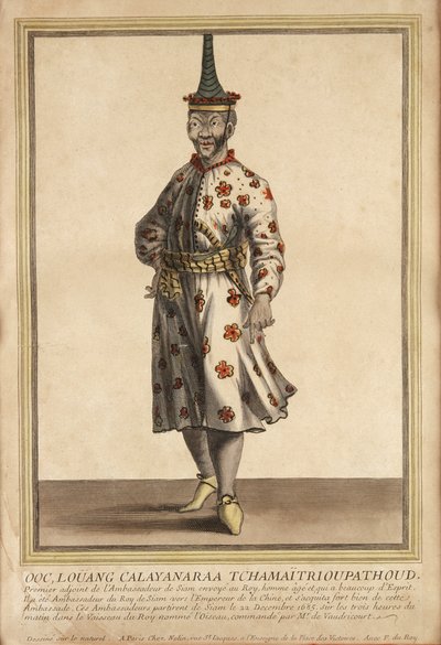 Retrato de uno de los embajadores siameses a Luis XIV, 1685 de French School