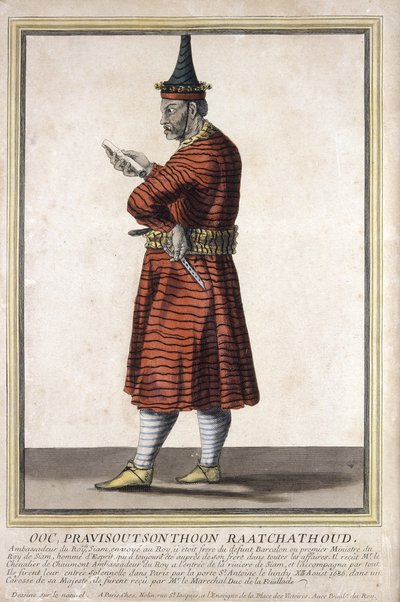 Retrato de uno de los embajadores siameses a Luis XIV, 1685 de French School