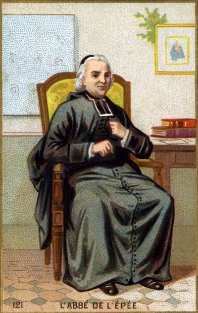 Retrato del Abad de la Espada (1712-1789). Cromolitografía de finales del siglo XIX de French School