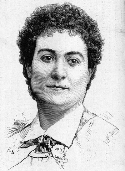 Retrato de la diva Mme Peschard fallecida en 1887 de French School