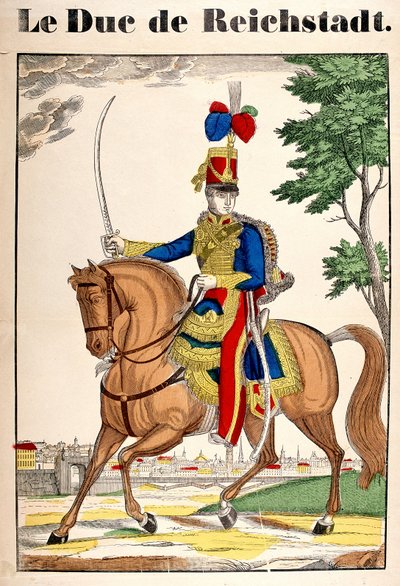 Retrato del Duque de Reichstadt, Napoleón II, hijo del Emperador Napoleón I (1769-1821). Imagen de Épinal de French School