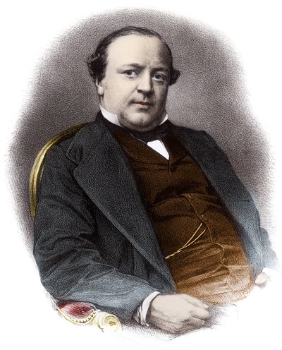 Retrato del abogado francés Charles Alexandre Lachaud (1818-1882) - Grabado del siglo XIX Colección privada de French School