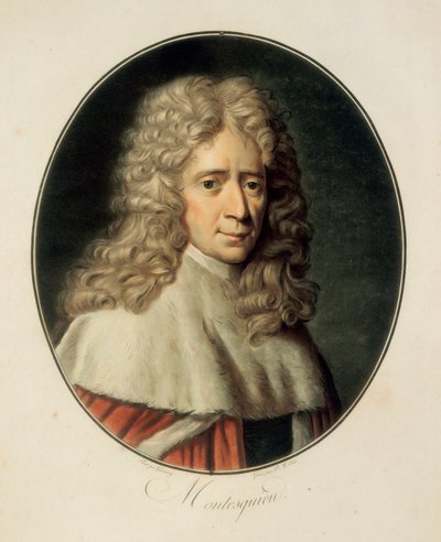 Retrato del filósofo y político francés Charles de Secondat, Barón de la Brède y de Montesquieu de French School