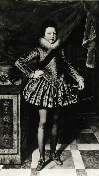 Retrato del infante Luis XIII (1601-43) Rey de Francia y Navarra, c.1611 de French School