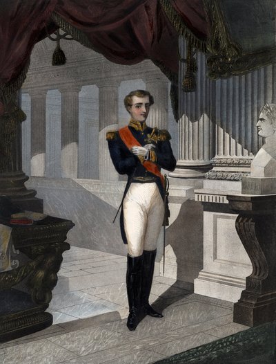 Retrato del Rey de Roma Napoleón II, Duque de Reichstadt (1811-1832) hijo del Emperador Napoleón I (1769-1821) - Grabado por Pernel de French School