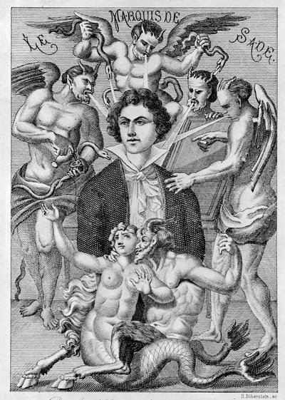 Retrato del Marqués de Sade, frontispicio de 