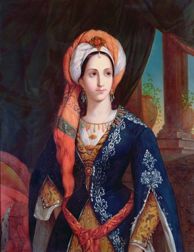 Retrato de la actriz Mlle Rachel en el papel de Roxanne para la obra Bajazet de Jean Racine de French School