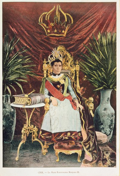 Retrato de la última reina de Madagascar, Ranavalona III (1862-1917) de French School