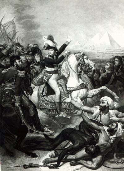 Retrato de Napoleón como el héroe conquistador en Egipto de French School