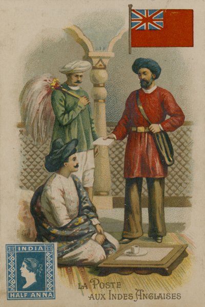 Servicio postal en la India británica de French School