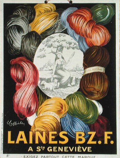 Póster publicitario de la marca de lana 