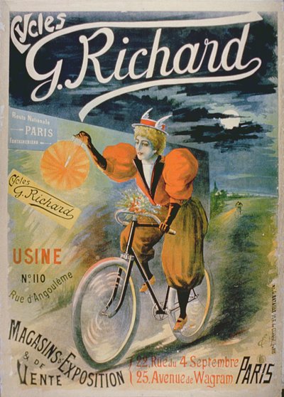 Póster publicitario de Bicicletas G. Richard, París de French School