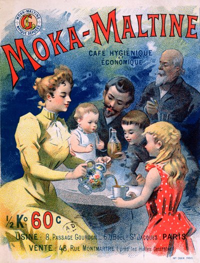 Póster publicitario de café Moka-Maltine, c.1900 de French School