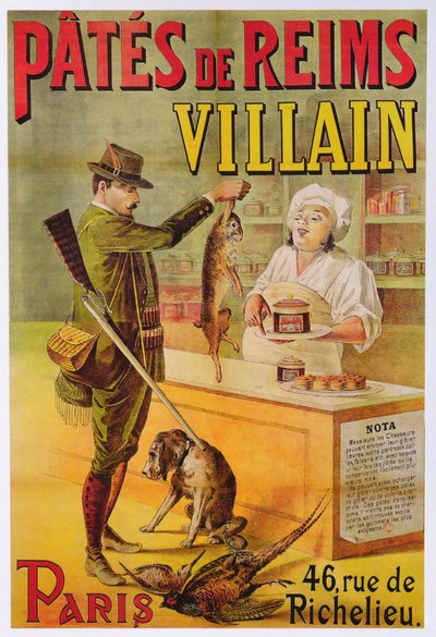 Póster publicitario de Pates de Reims de French School
