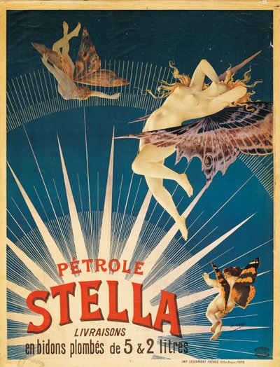 Póster publicitario de Stella petrol, 1897 de French School