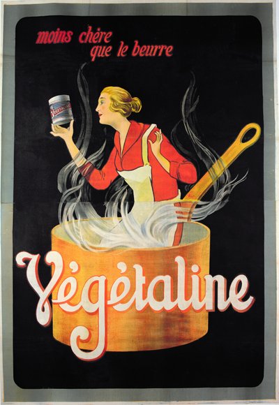 Póster publicitario de margarina Vegetaline de French School
