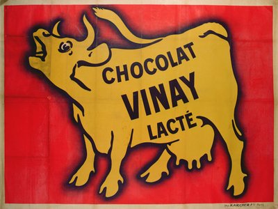 Póster publicitario de chocolate Vinay de French School