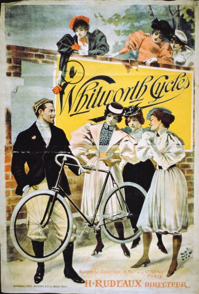 Póster publicitario de Bicicletas Whitworth, París de French School