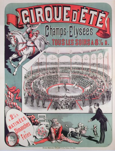 Póster publicitario del Cirque d