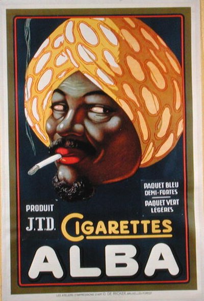 Póster publicitario de la marca de cigarrillos, Alba de French School