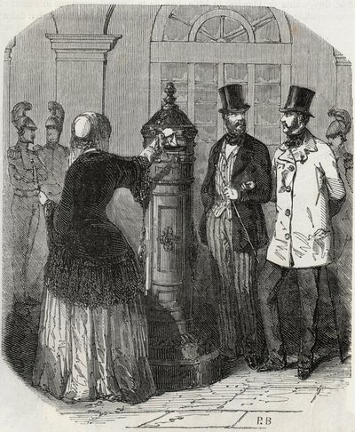 Posts: nuevo buzón - Grabado en “Tableau-de-Paris” de Edmond Texier 1852 de French School